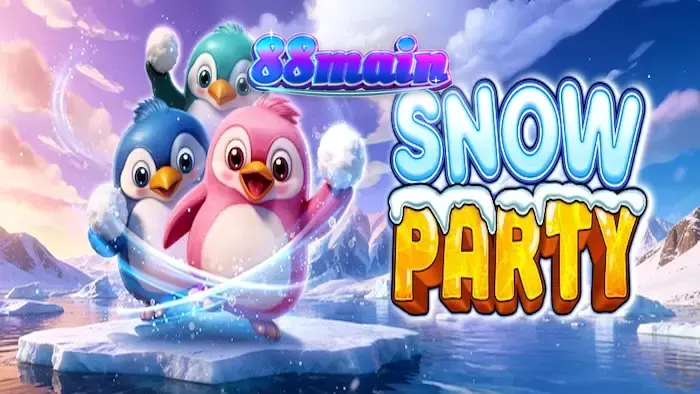 Tampilan visual slot Snow Party dengan tema kutub yang ceria
